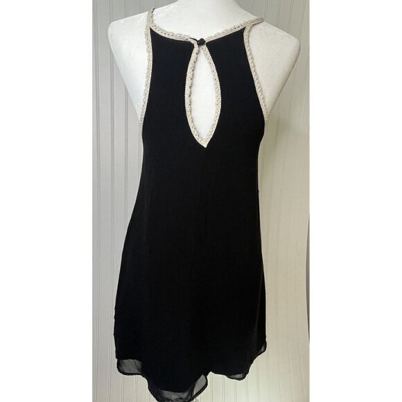 House of Harlow 1960 June Revolve Black Embroidery Keyhole Back Mini Dre… - Picture 2 of 16